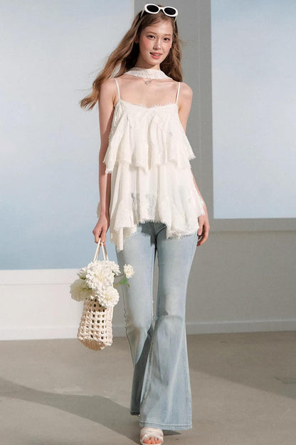 Summer Lace Top Vacation Set-Up