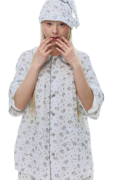 Pony-Printed Matching Pajama Set