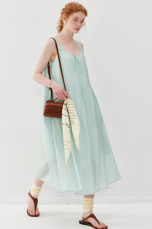 Fresh Ripple Halter Dress