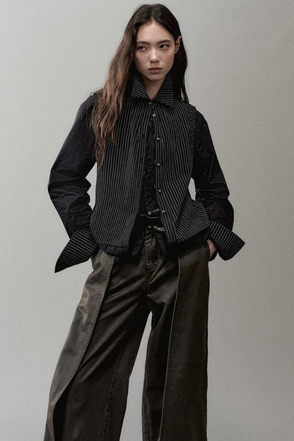 Deconstruct Striped Shirt