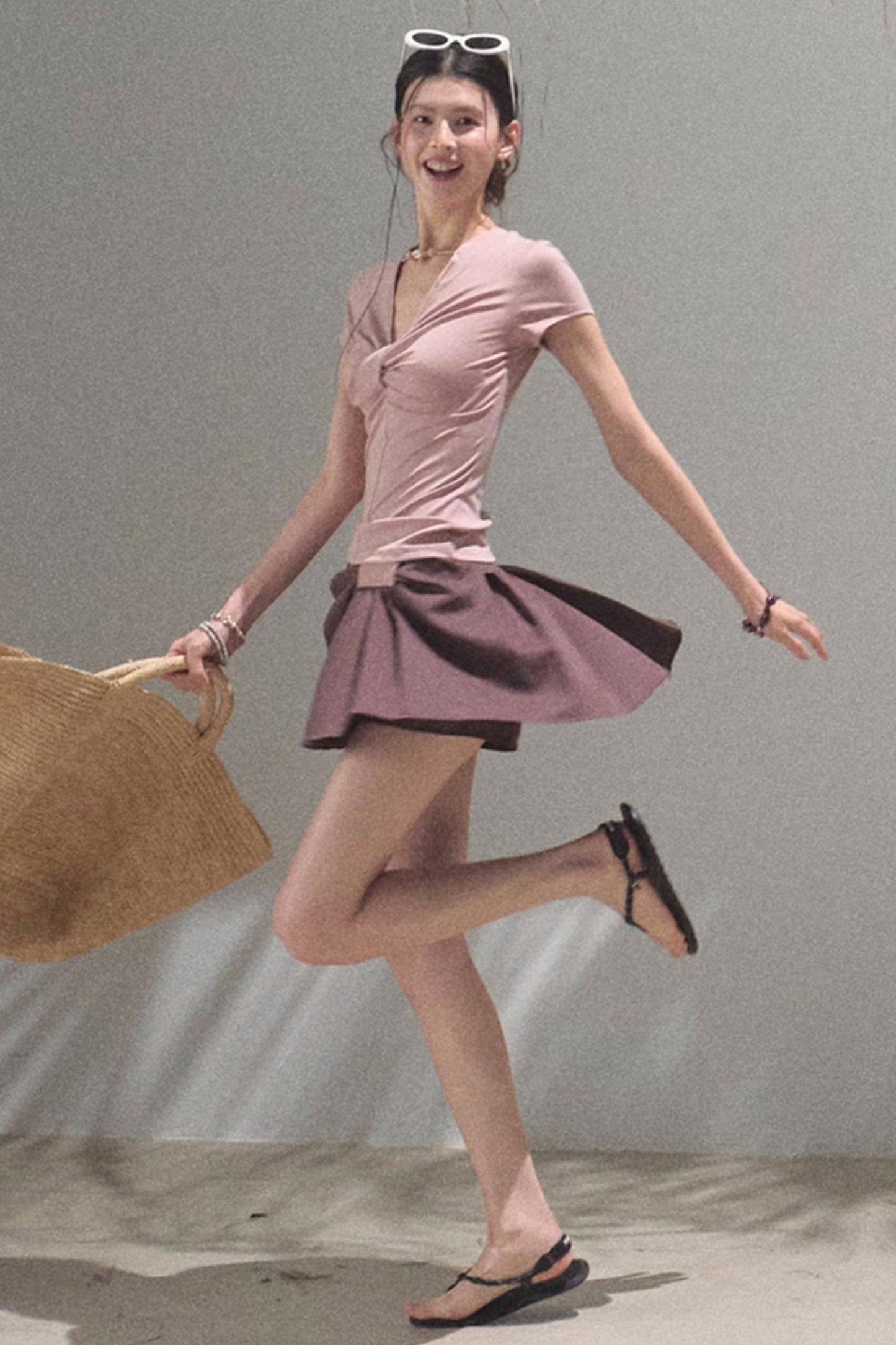 Cool Beaded V-Neck Tee