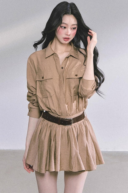 Plaid Two-Piece Winter Dress Set-Up