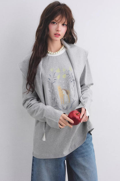 Pony Print Layered Top Set