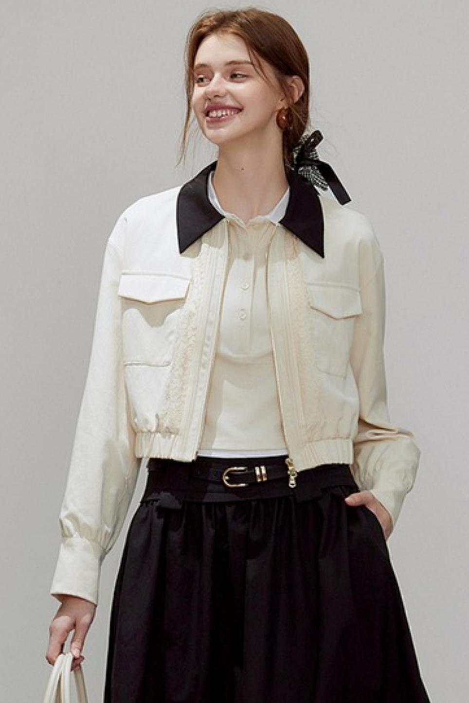 Autumn Lapel Short Coat Set-Up