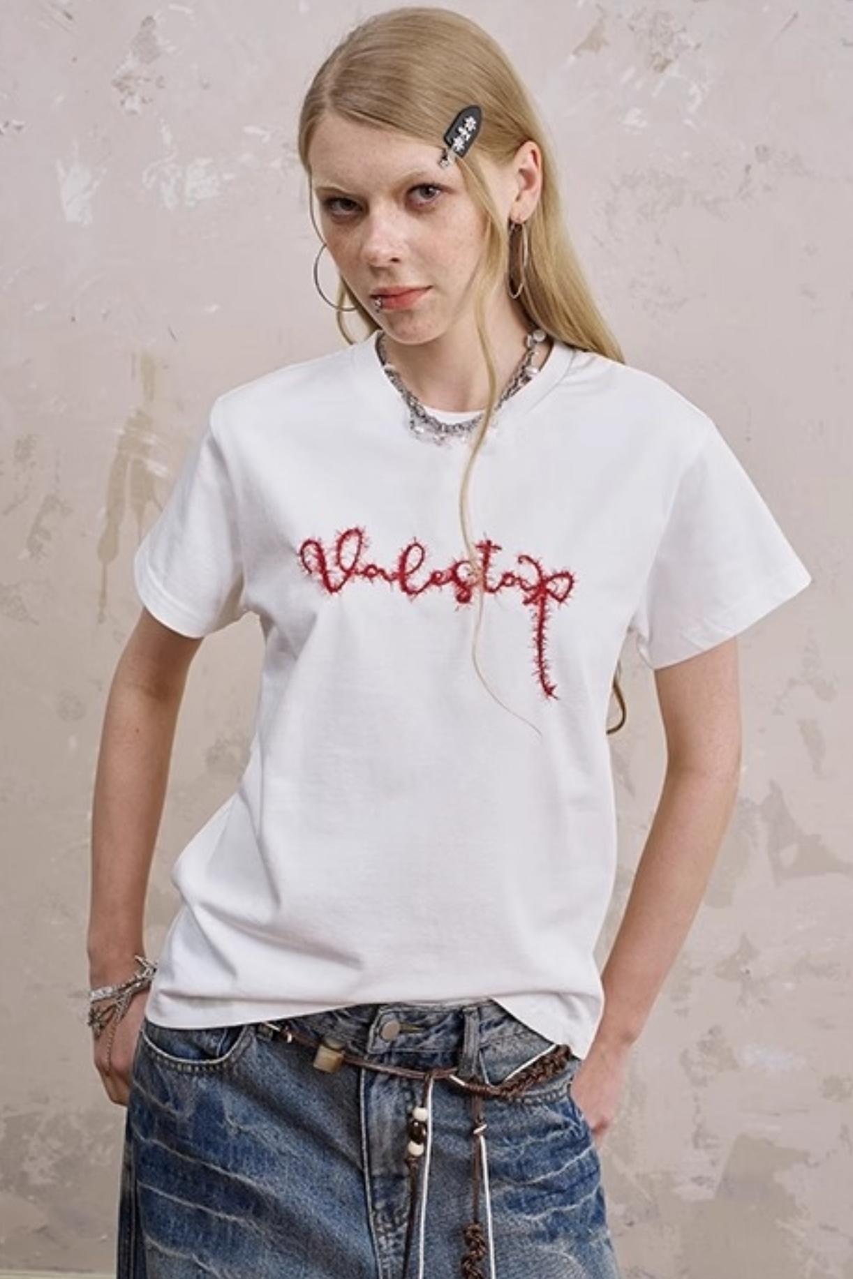 Embroidered Silk Tee