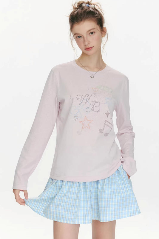 Berry Waltz Printed Thin T-Shirt