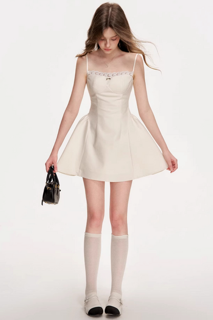 Romantic Lace Ruched Dress