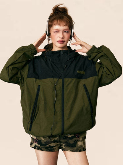 Stand-Up Collar Hooded Jacket