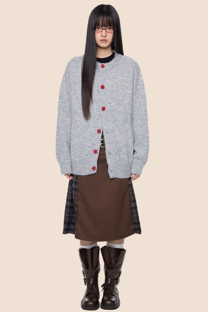 Fall Wool Button-Knitted Cardigan