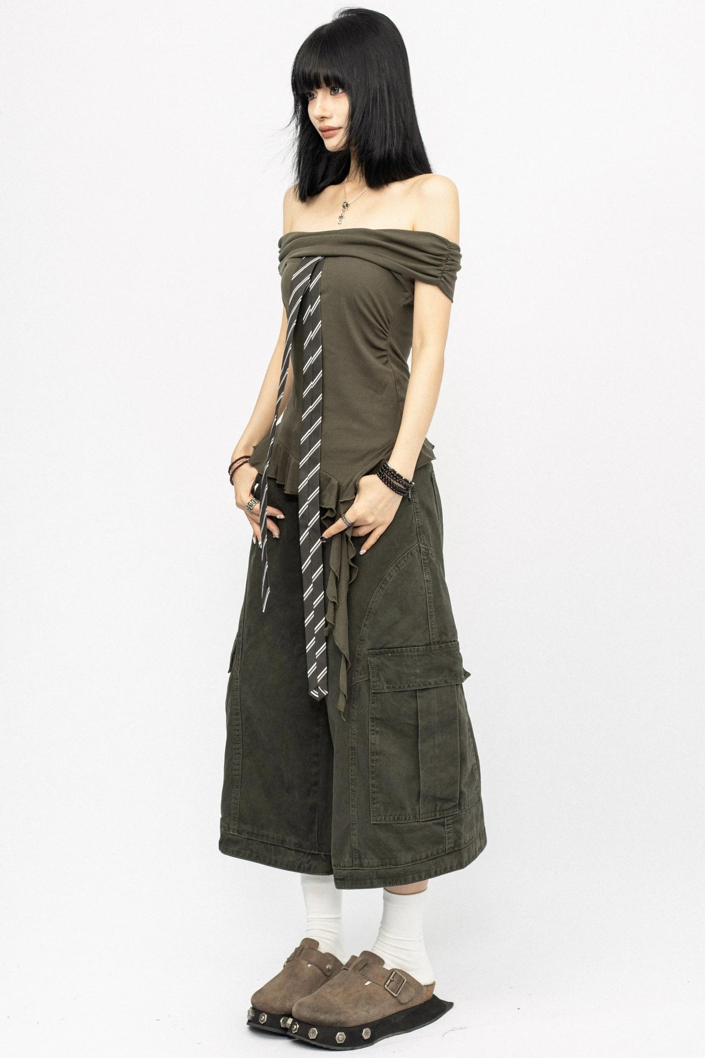 Retro Summer Shoulder Top