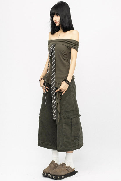 Retro Summer Shoulder Top