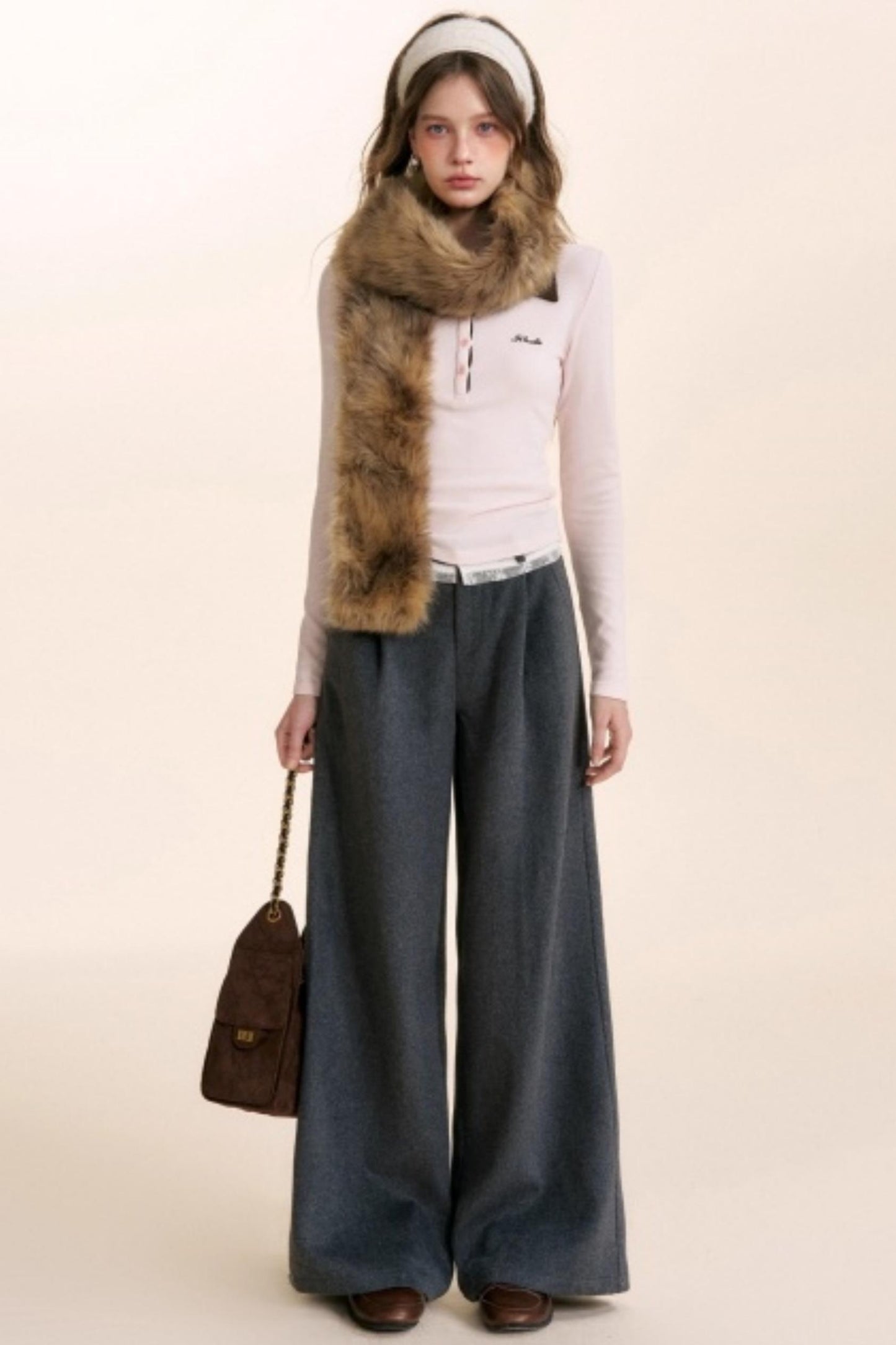 Romantic Lace Woolen Pants