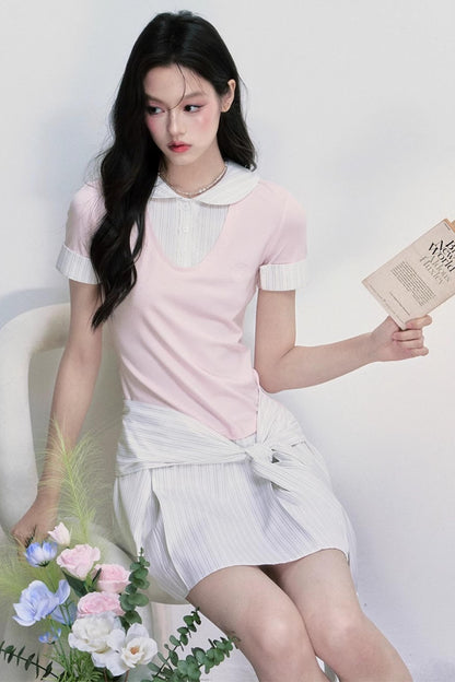 Chic Strappy Shirt Dress