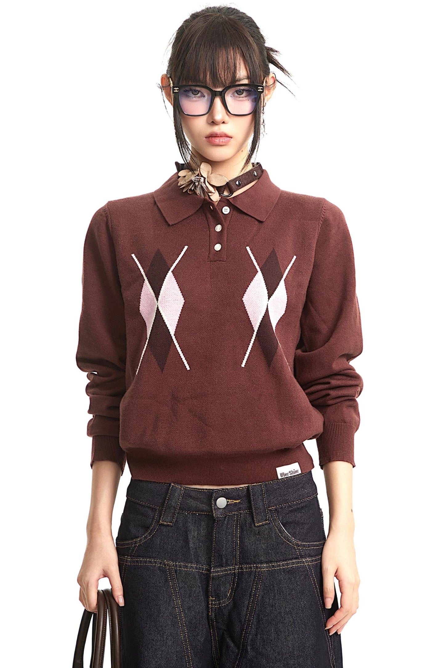 Vintage Brown Henry Knit Top