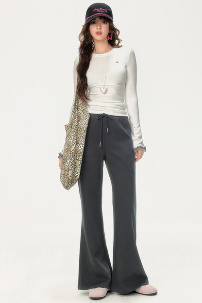 Simple Slimming Long-Sleeved T-Shirt