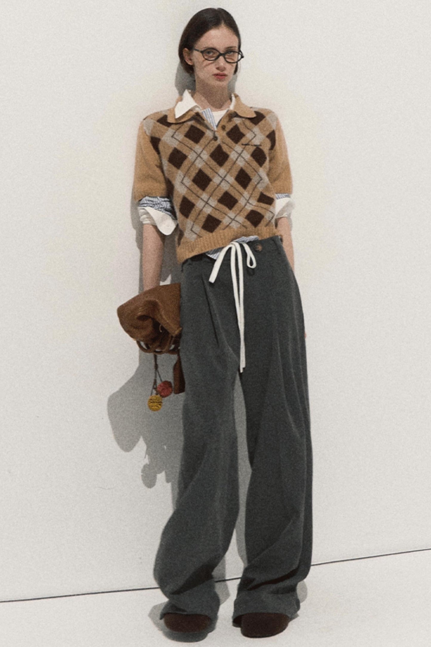 Linear Drape Slacks Pants