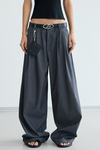 Vintage Draped Straight Leg Pants
