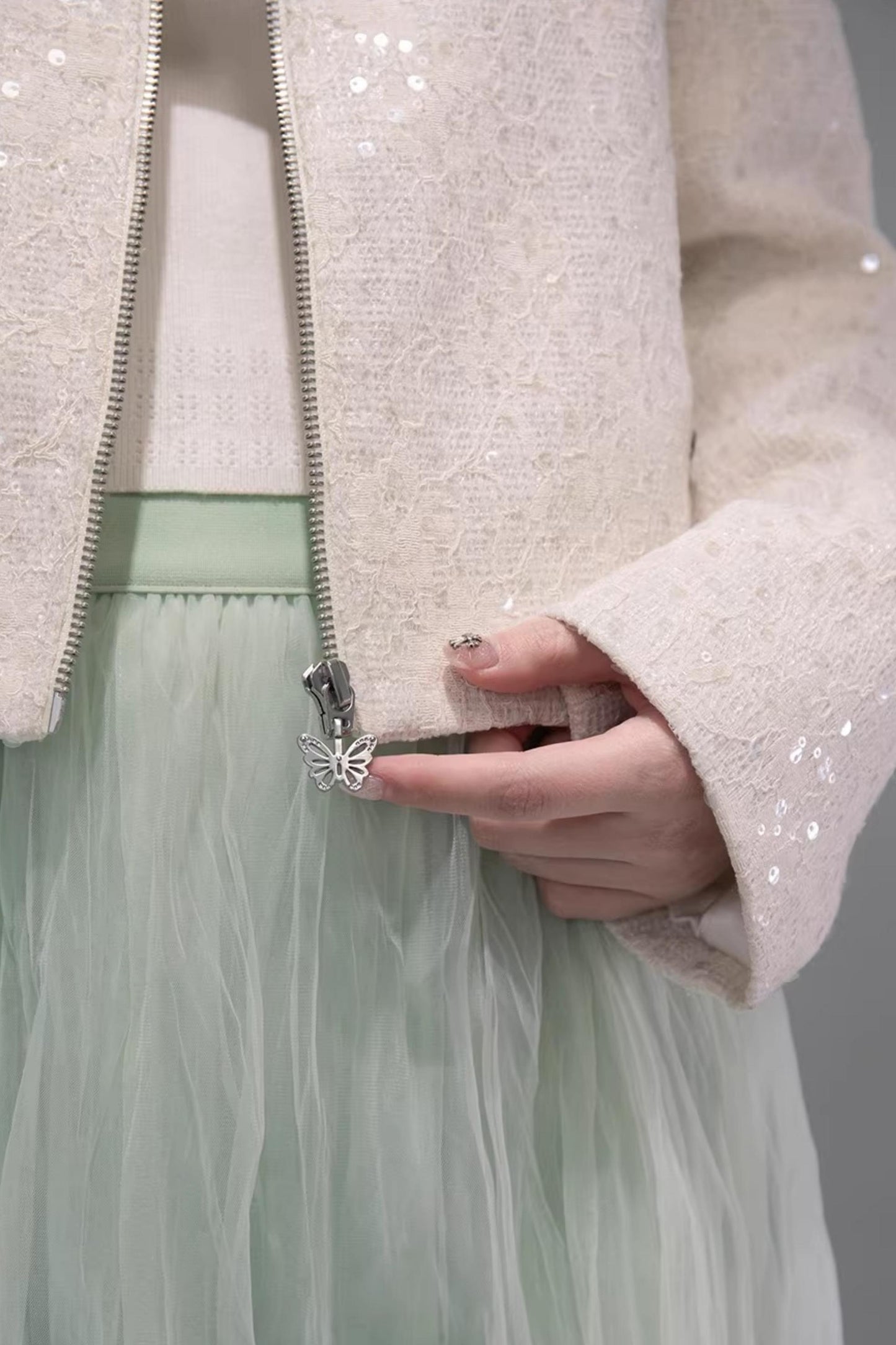 Green Wave Cloud Skirt