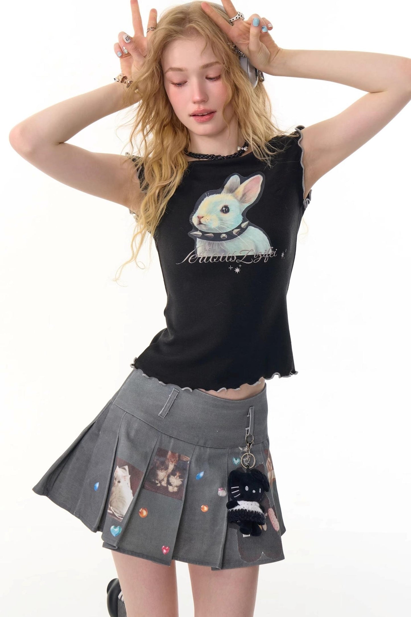 Black Rabbit Slim Top