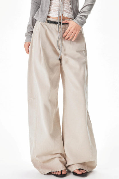 Retro Washed Apricot Cargo Pants