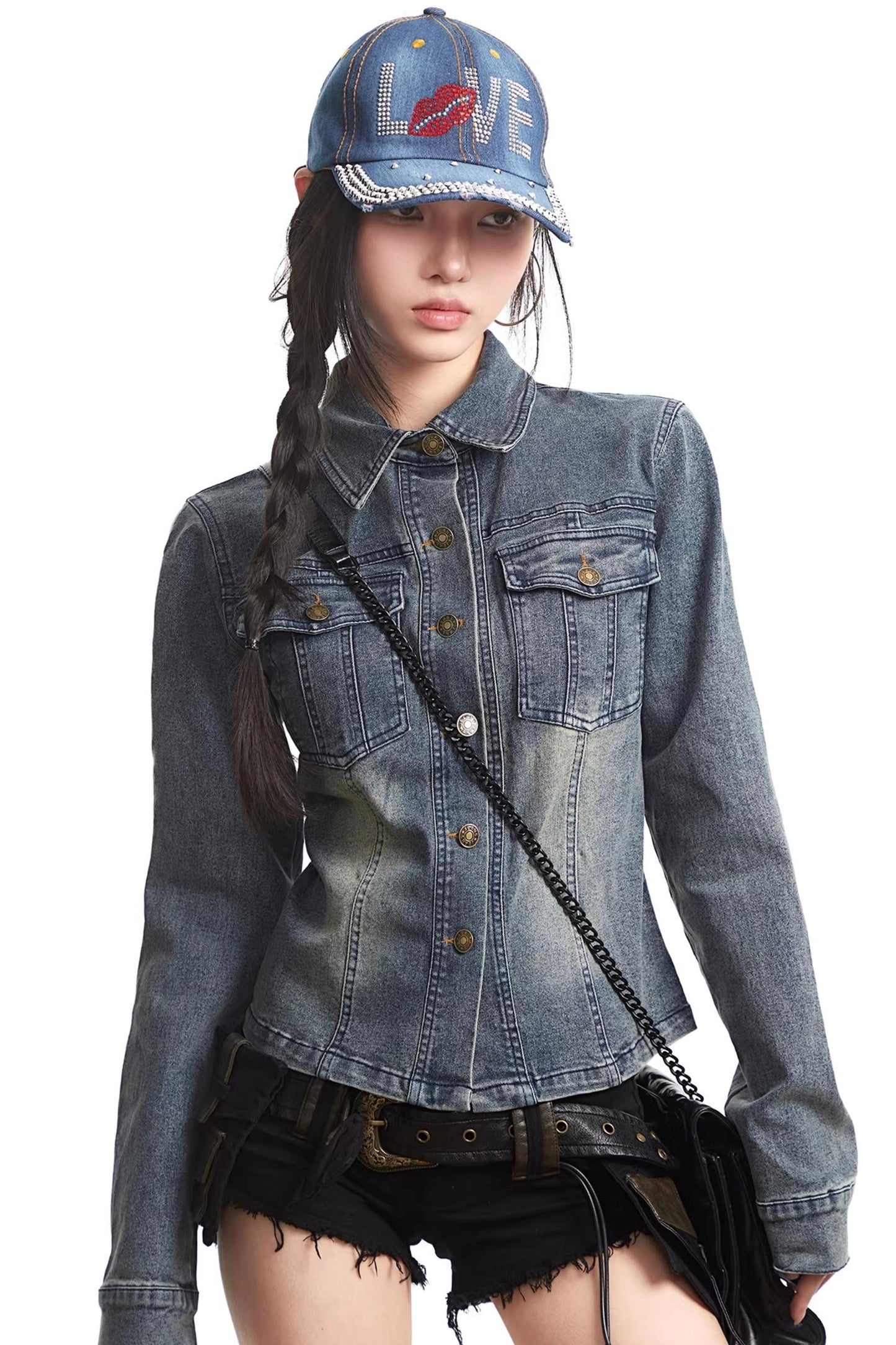Retro Casual Short Denim Jacket Top