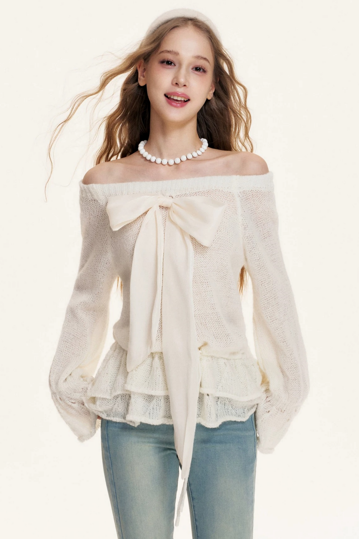 Multi-Wear Bow Knit Sweater