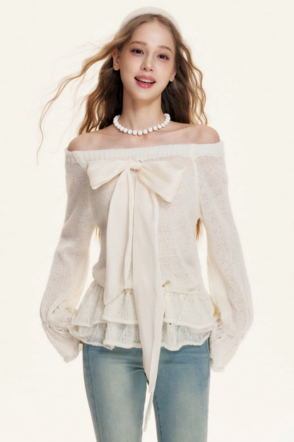 Multi-Wear Bow Knit Sweater