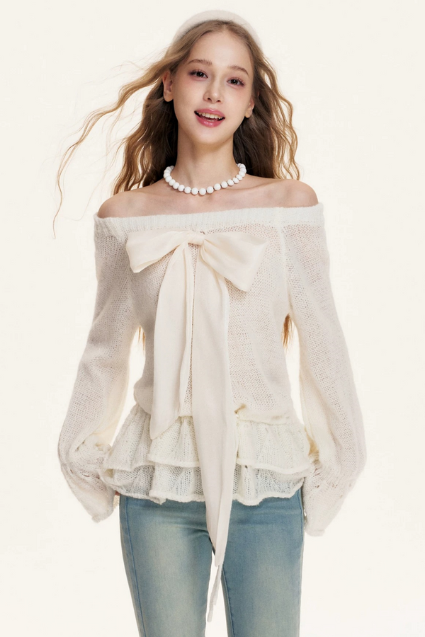 Multi-Wear Bow Knit Sweater
