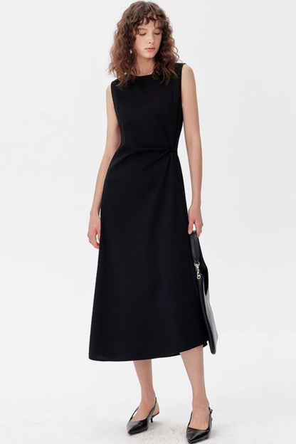 Black Knot Waist Dress