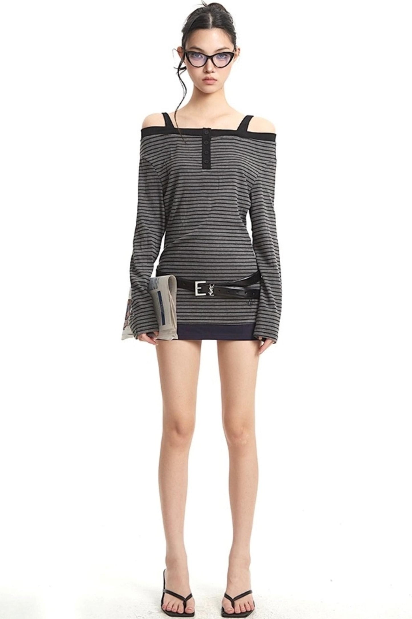 Embroidered Letter Sleeve Top