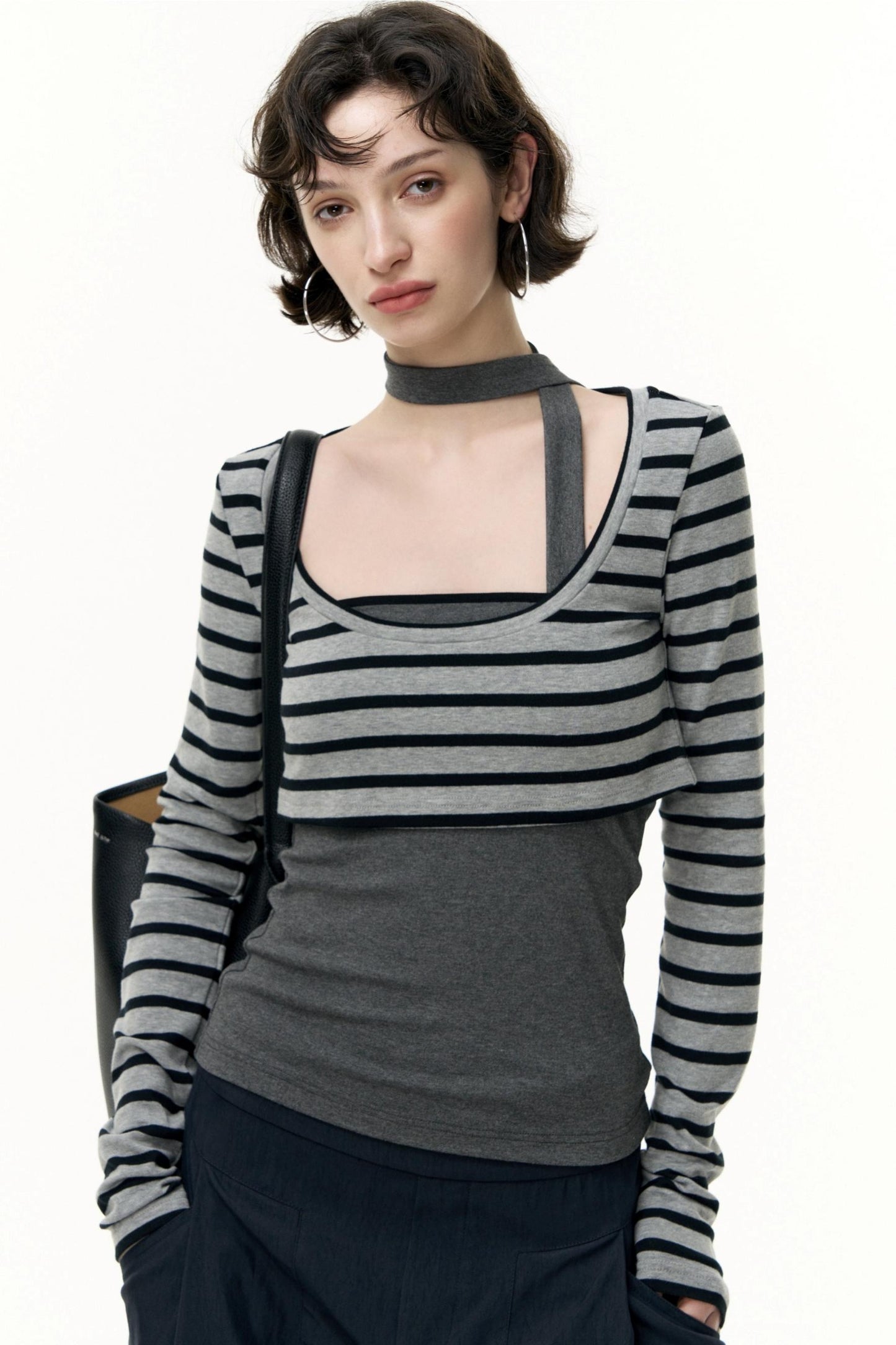 Salt Tea Polka Dot Striped Smock Set