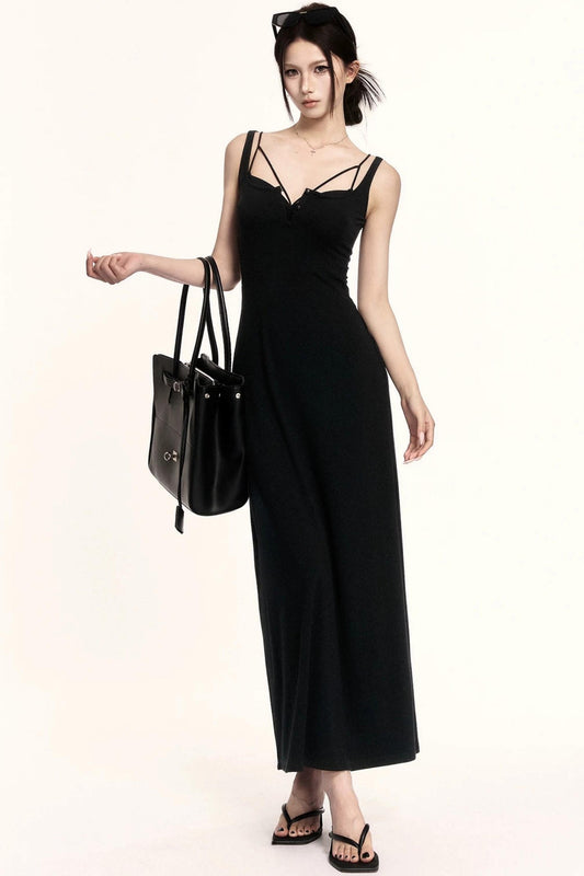 Intellectual Sleeveless Layered Dress