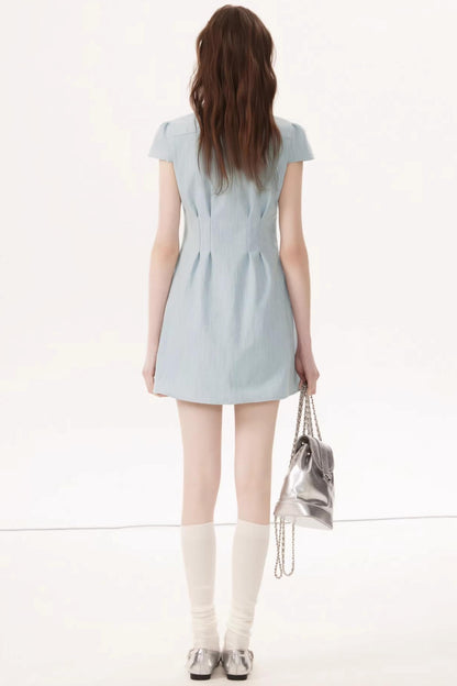 Feminine Faux Denim Dress