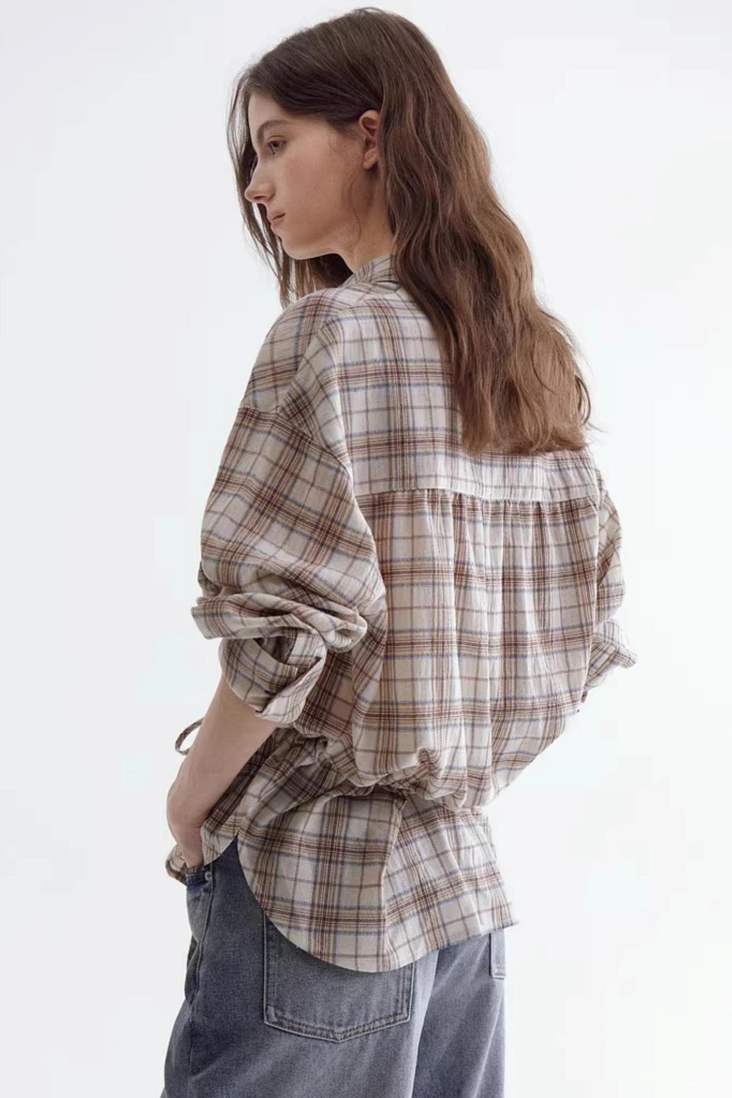 Caramel Milk Crisp Plaid Shirt