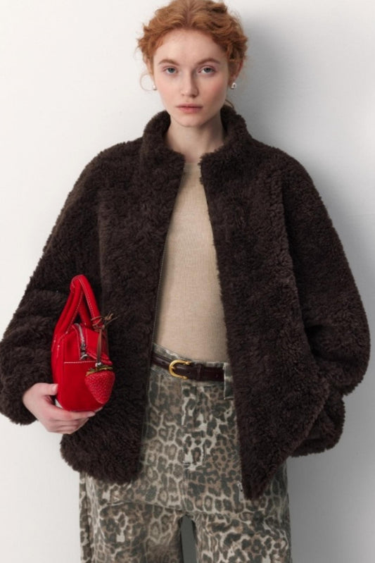 Atmospheric Fleece Shearling Coat
