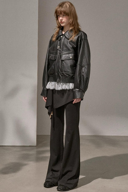 Waist Curtain Micro Flared Pants