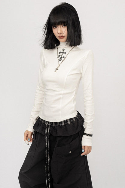 Autumn Vintage Spice Black Shoulder T-Shirt