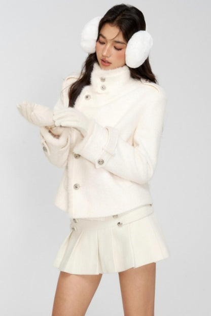 Winter Woolen Pleated Skirt