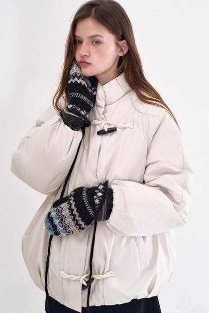 Mohair Fair Isle Knit Gloves