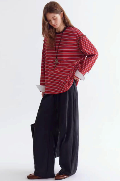 컬러 블록 스트라이프 스웨터