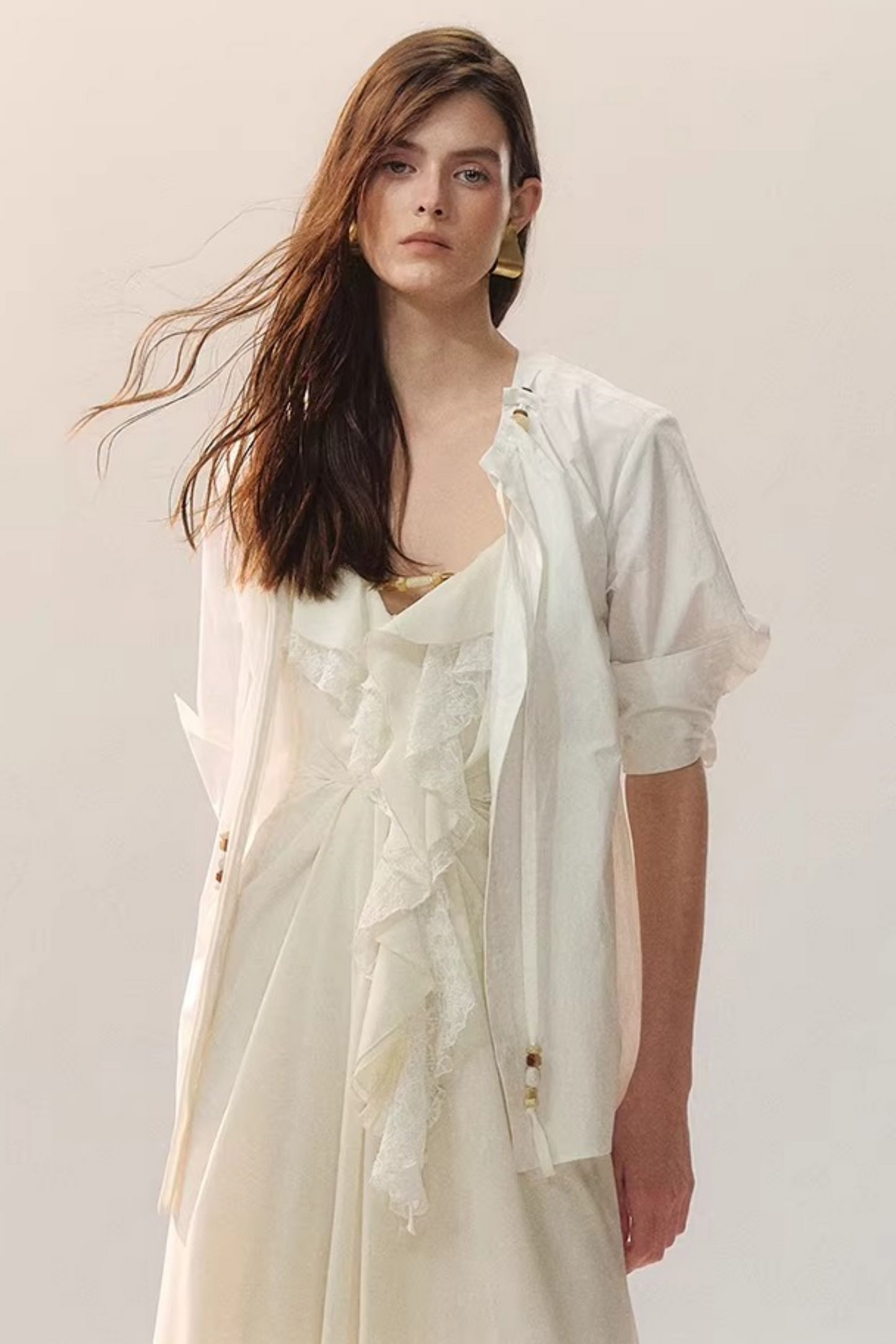 Weightless Beaded Ribbon Blouse