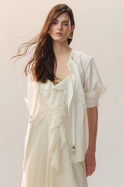 Weightless Beaded Ribbon Blouse