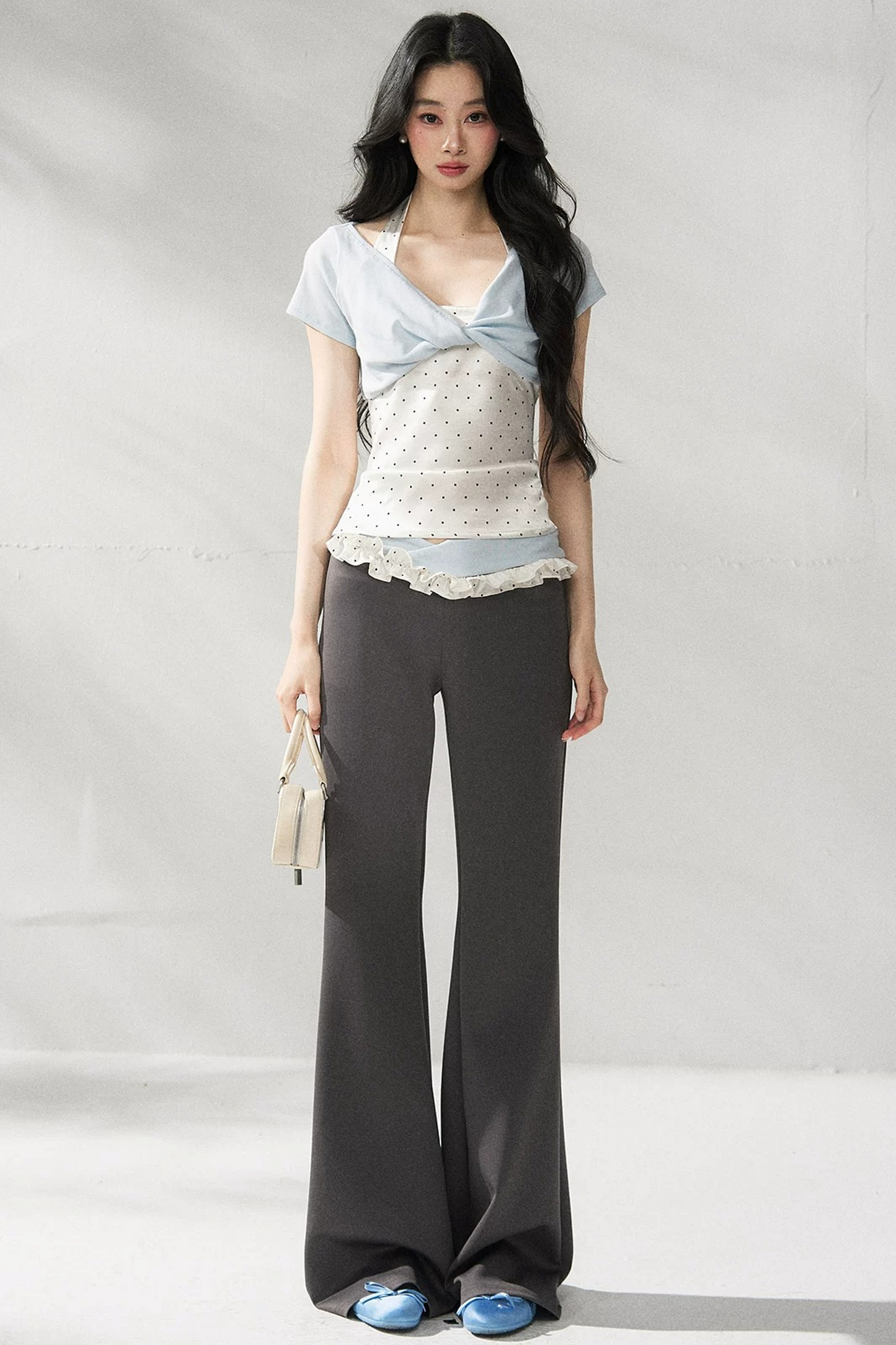 Pantalones de yoga acampanados de cintura alta