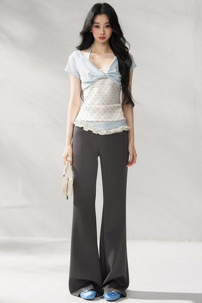 Pantalones de yoga acampanados de cintura alta
