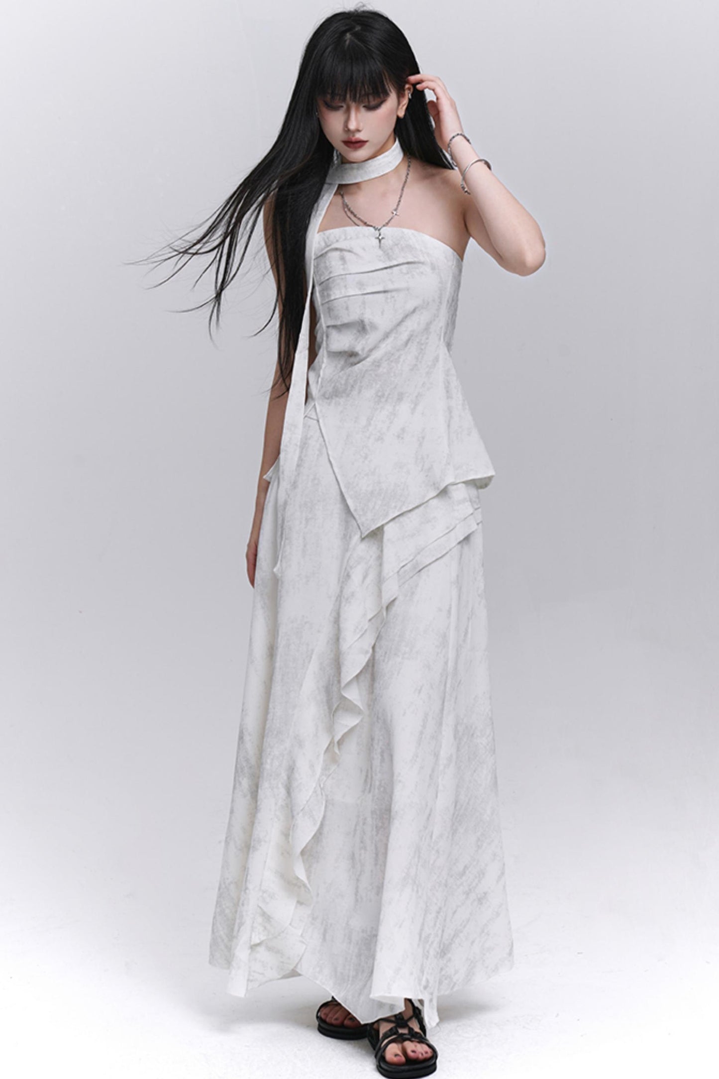 Summer Aesthetic Halter Skirt Set-Up