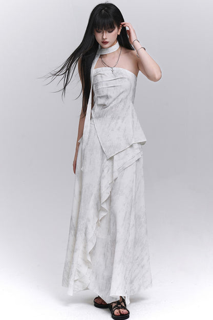 Summer Aesthetic Halter Skirt Set-Up