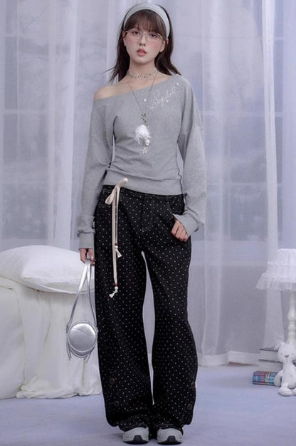 Black Polka Dot Jeans Set-Up