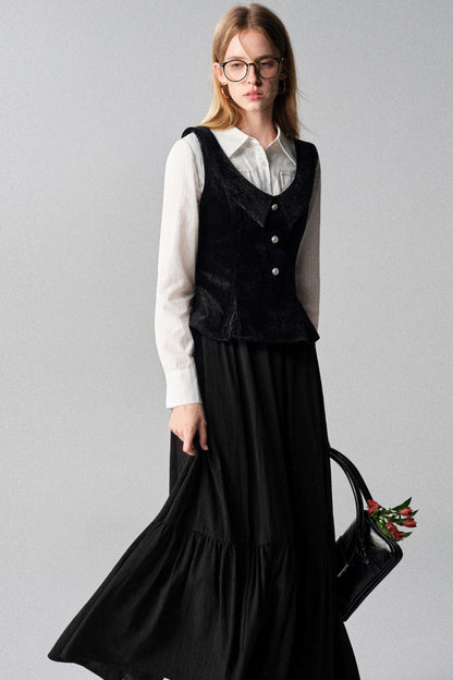 Mountains Seas Nordic French Retro Vest