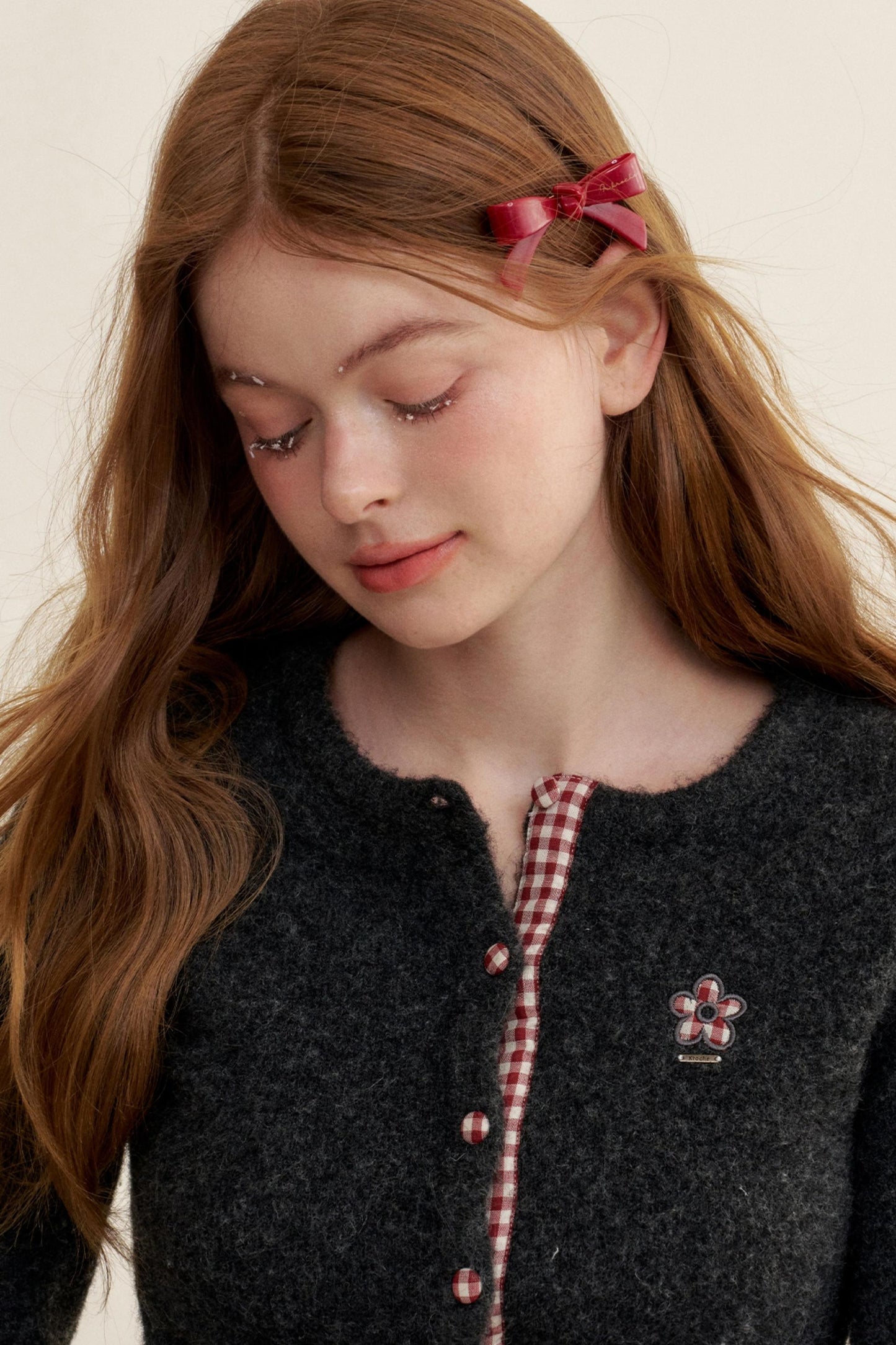 Vintage Checkered Cardigan