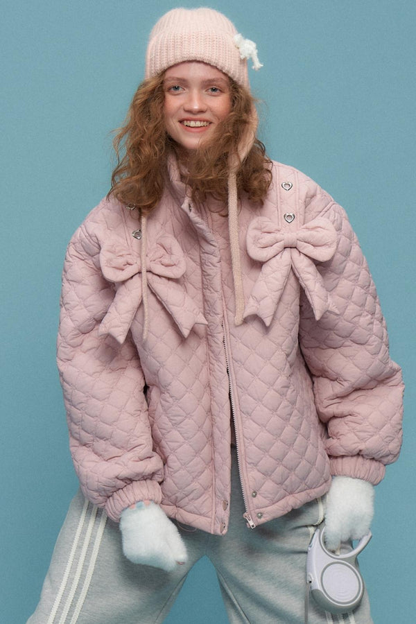 Winter Pink Bow Design Mantel 